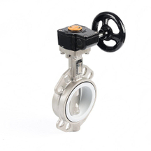 Worm Gear Operation Stainless Steel Butterfly Valve Wafer Type Design Supplier
