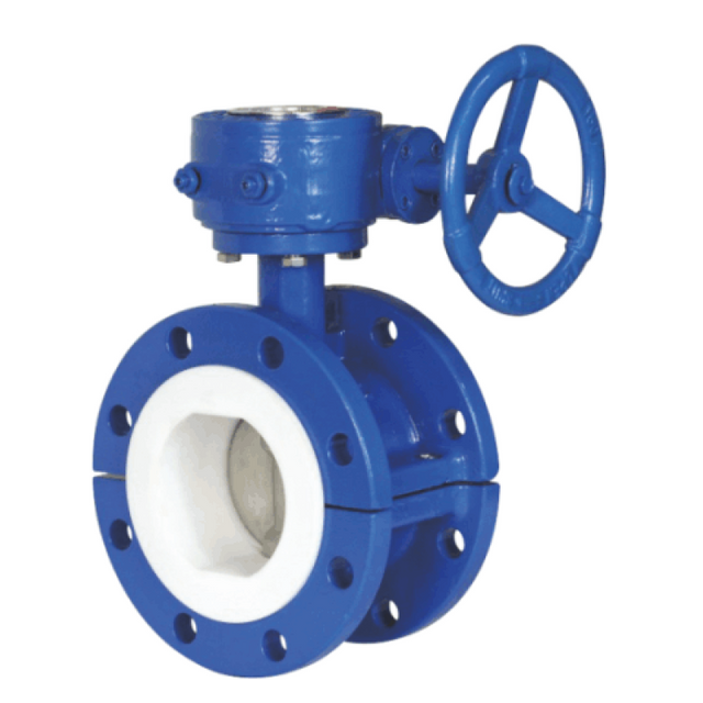 Fluorine Lined Double Flange Butterfly Valve