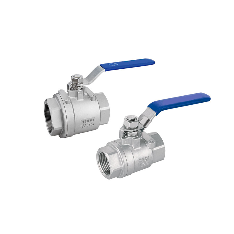2 PC Ball Valves With Locking Device Full Port Screw Ends 1000WOG